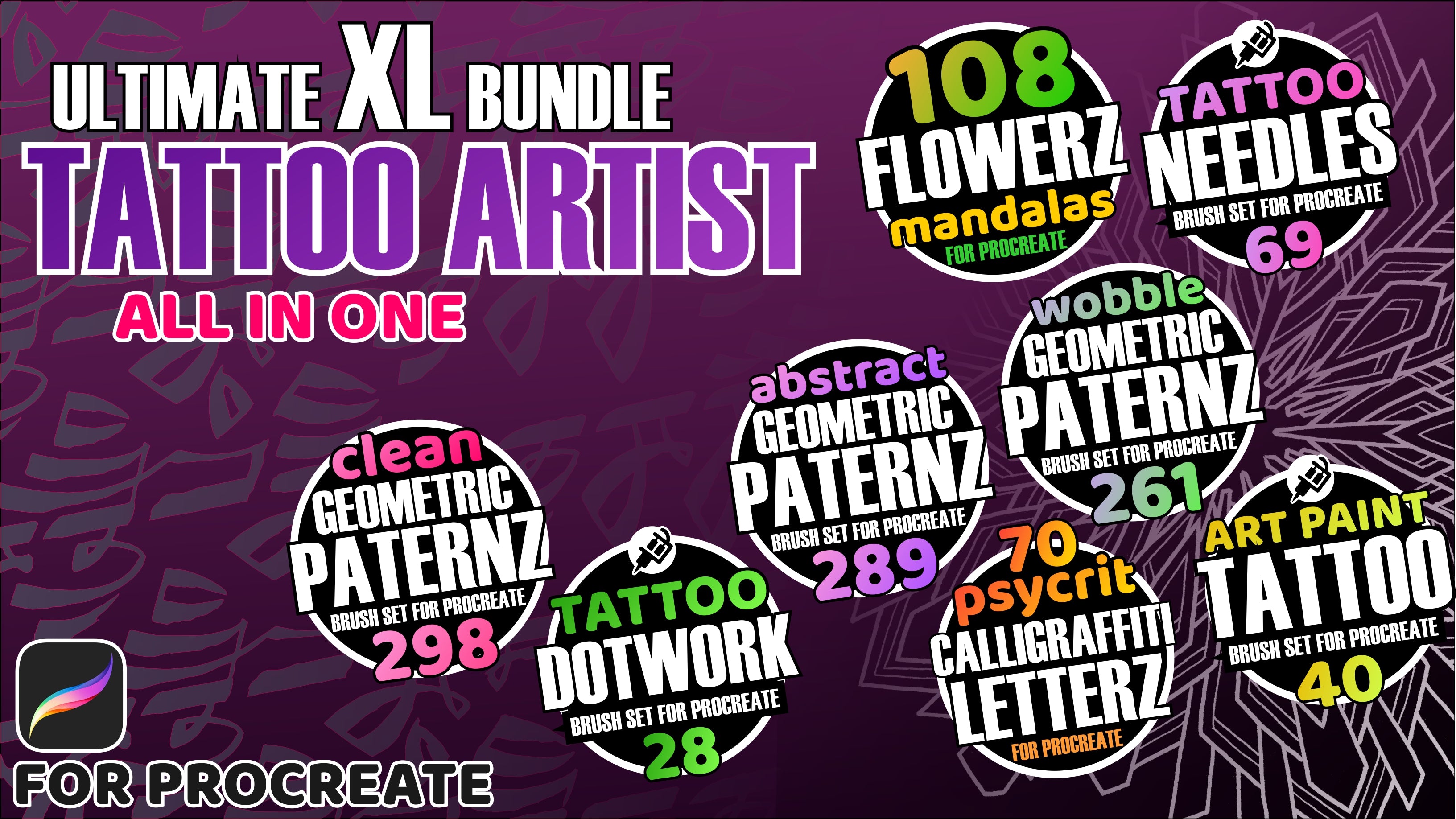 ProCreate ULTIMATE Brush Bundle for Procreate