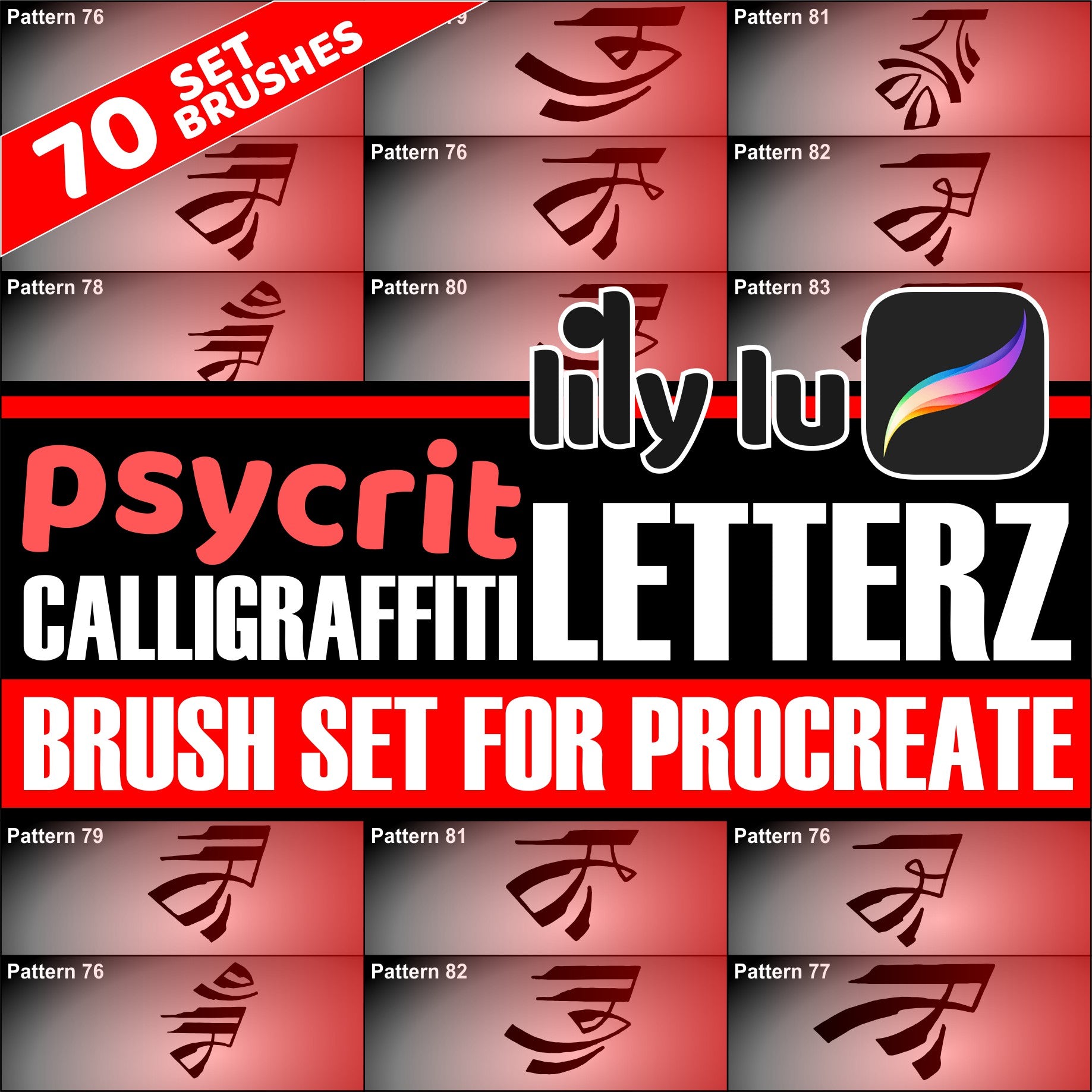 Psycrit Calligraffiti Lettering for Procreate