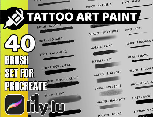 Art Paint Tattoo Brushes for Procreate
