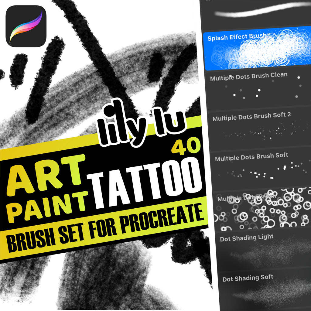 Art Paint Tattoo Brushes for Procreate