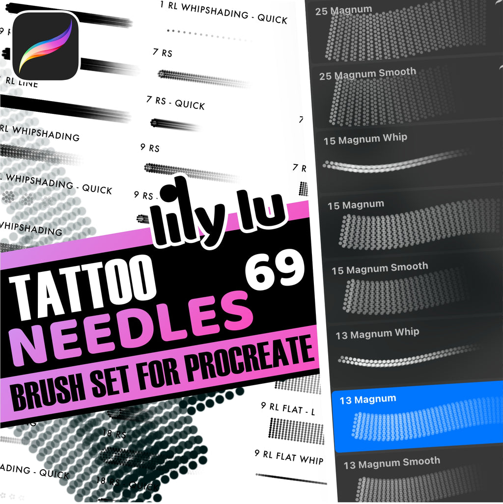 Tattoo Needles for Procreate