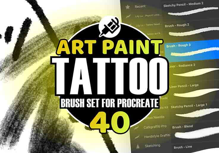 Tattoo Procreate Brush Set, Digital Designs Vol.3 , Over 100 Awesome  Designs, Realism, Photoshop, Black and Grey, Tattoo Artist, References -  Etsy